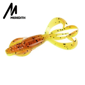 

MEREDITH Fishing Lures Crazy Flapper 90mm/6.1g 10pc/Lot Craws Soft Lures Fishing Soft Bait Shrimp Bass Bait Peche Gear