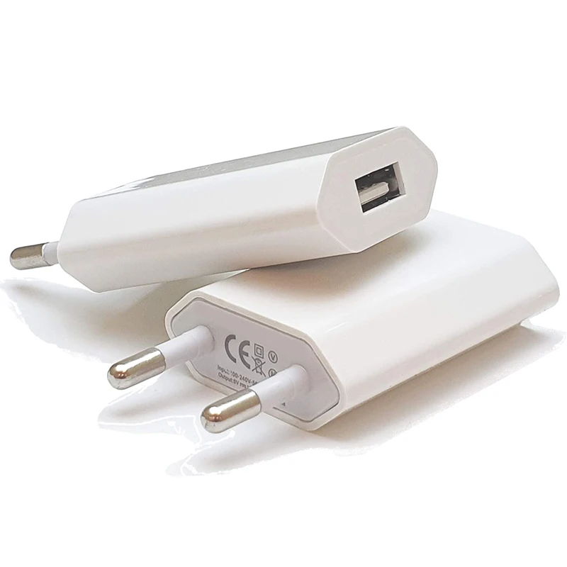 1 шт. USB адаптер питания с европейской вилкой настенное дорожное зарядное