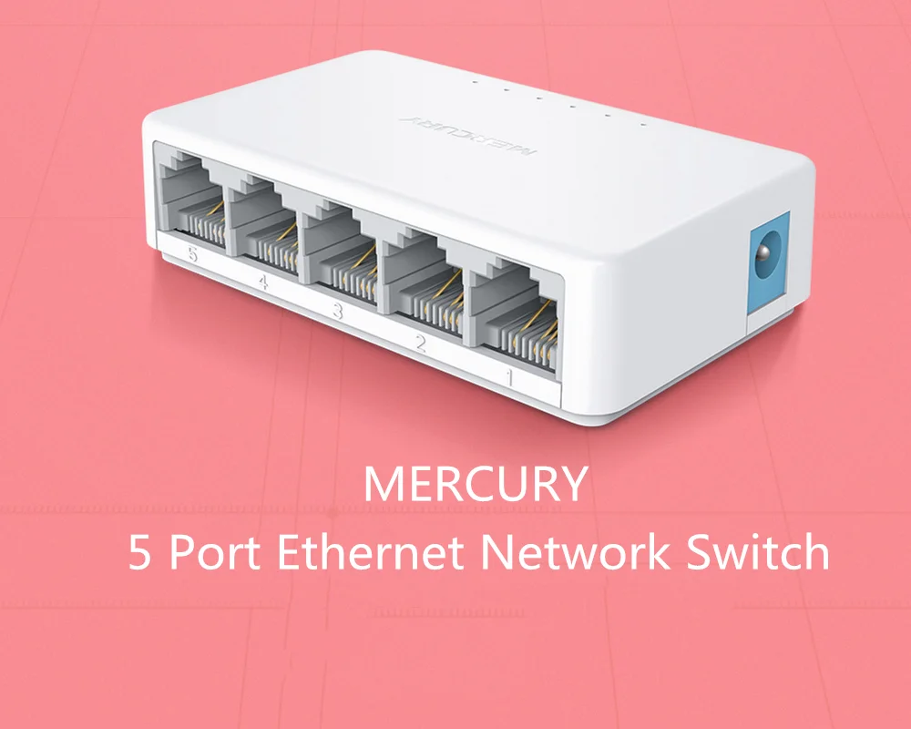 Коммутатор Ethernet MERCURY S105C настольный сетевой коммутатор Mini 5 портов концентратор LAN