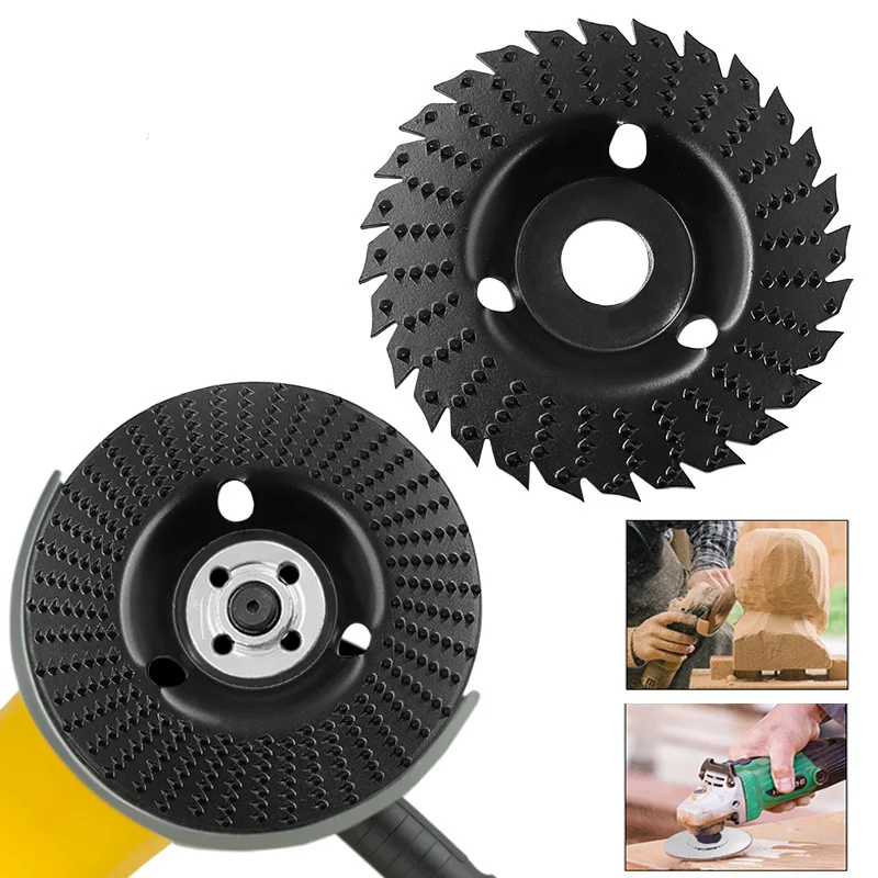 125mm Round Wood Angle Grinding Wheel Abrasive Disc Grinder Carbide 22mm Bore Shaping Sanding Carving Rotary Tool | Инструменты