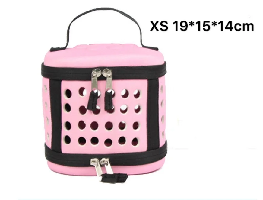 Pink XS Модная сумка для домашних животных на открытом воздухе Портативный Pet дышащая сумка через плечо сумки из натуральной кожи пространство EVA кошка собака рюкзак, складная коляска для путешествий, сумка для кошек - Color: Pink XS