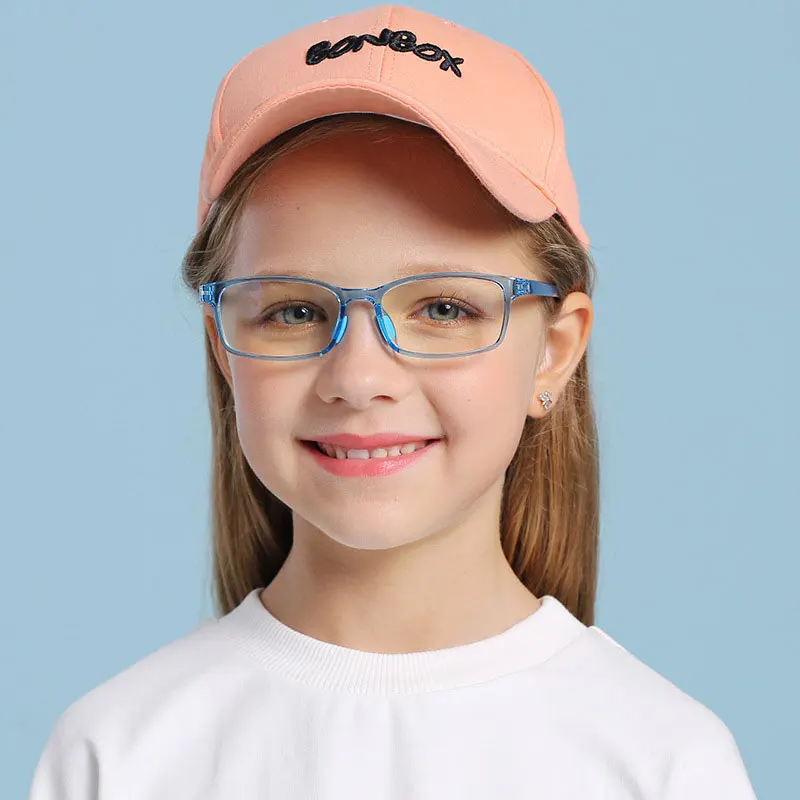 Junior Anti Blue Light Glasses Kid Teens Children Slicone Optical Frame Youth Boy Girl Clear Computer Anti Reflective UV400