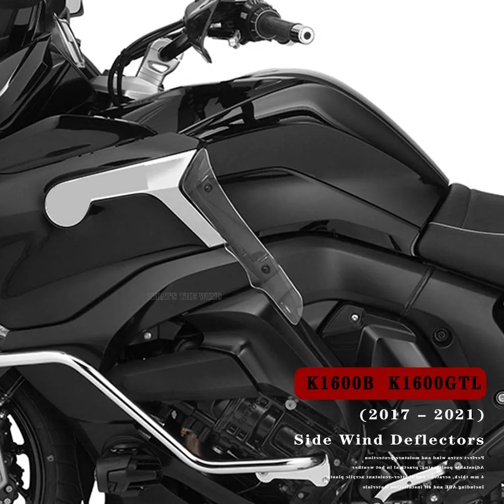 

Side Wind Deflectors For BMW K1600 GTL B K1600GTL K1600B NEW Motorcycle Windscreen Black Transparent gray Acrylic Windshield