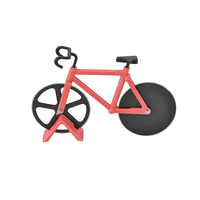 bike red Резак для пиццы в форме мотоцикла/велосипеда, пластик из нержавеющей стали, легко моется, нож для резки, круглый - Цвет: bike red