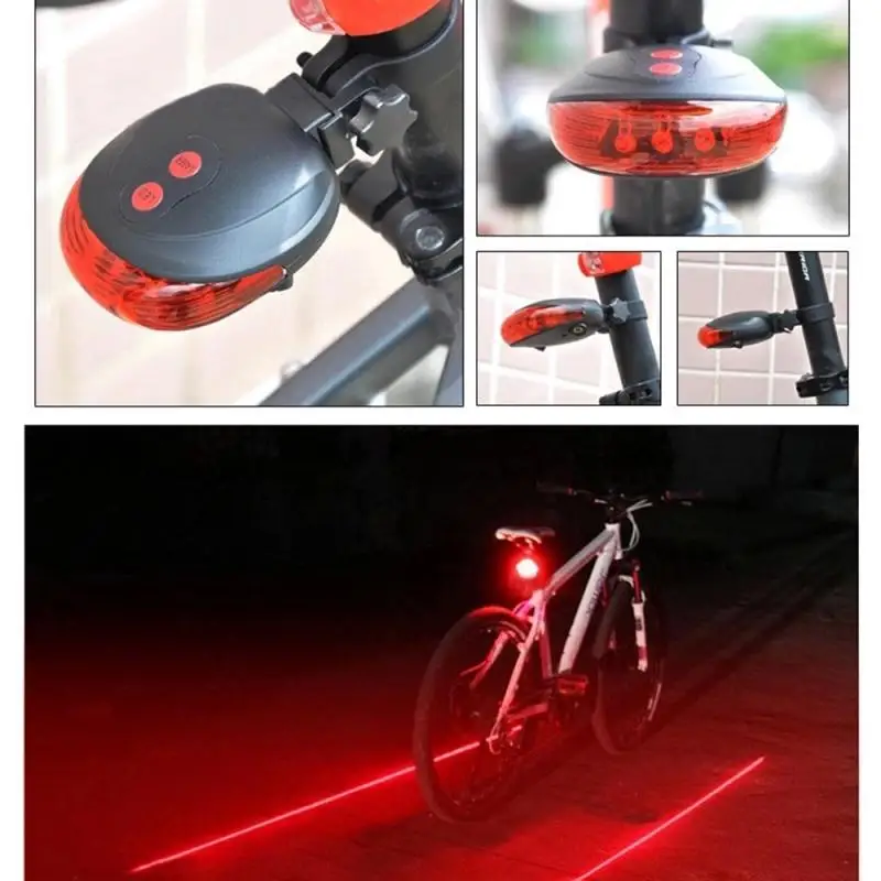Велосипедный светильник велосипед лазерный задний фонарь 5LED USB Перезаряжаемые