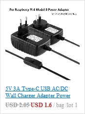 5V 3A type-C USB AC/DC адаптер настенного зарядного устройства Шнур питания для Raspberry Pi 4 Модель B адаптер питания с переключателем