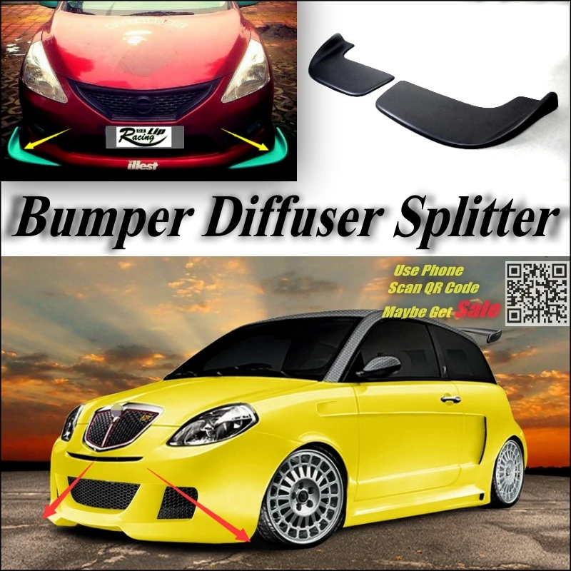 

Car Splitter Diffuser Bumper Canard Lip For Chrysler For Lancia Ypsilon Tuning Body Kit / Front Deflector Car Body Flap Fin Chin