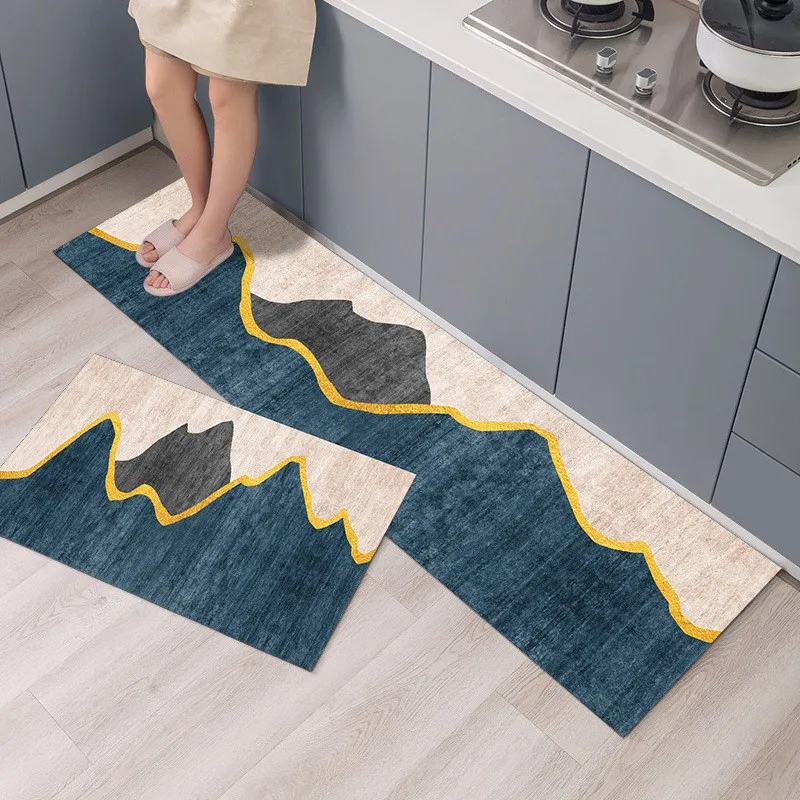 Modern Kitchen Mat Long Strip Bedroom Entrance Door Geometric Pattern Home Floor Decoration Bathroom Non-Slip Rug | Дом и сад