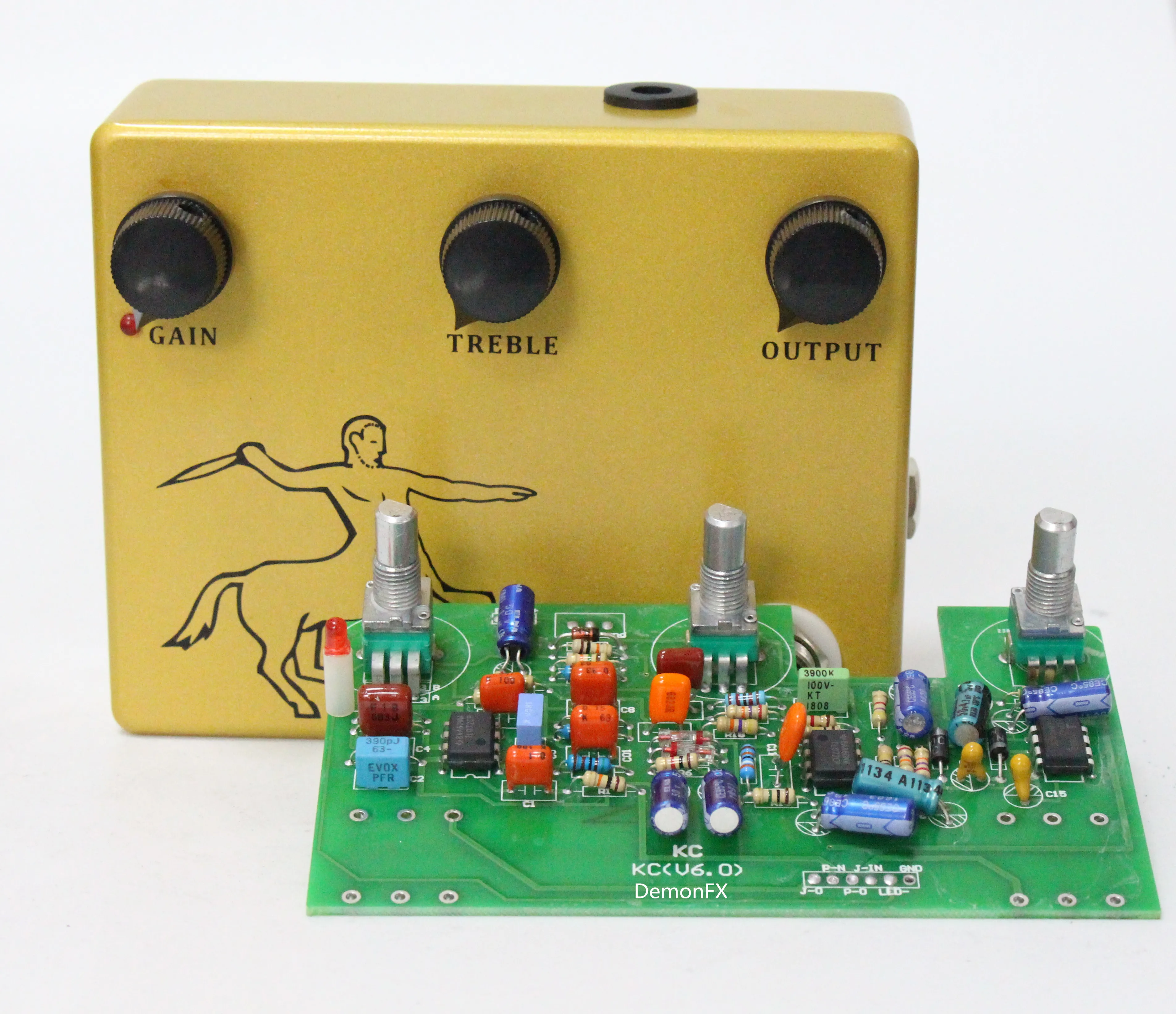 手作りゴールドプロフェッショナルオーバードライブギターエフェクト