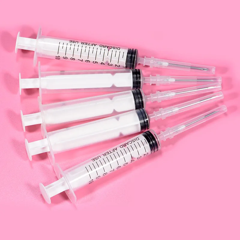 

10sets 10ml Plastic Syringes Syringe With Needle Tips For Glue Ink Refilling Dispensing Adhesives Grease