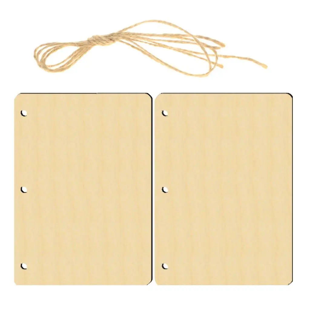 Natural Wooden Tags Cutout Wooden Pieces Hanging Labels Embellishments Crafts Wooden Decorative for Wedding Crafts Making DIY