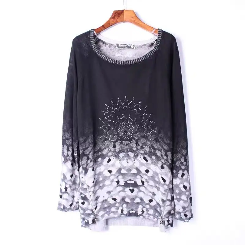 Розовый DesiguaL испанские вязаные свитера различных стилей с длинными рукавами и эластичным одним воротником S-XXL - Цвет: Розовый