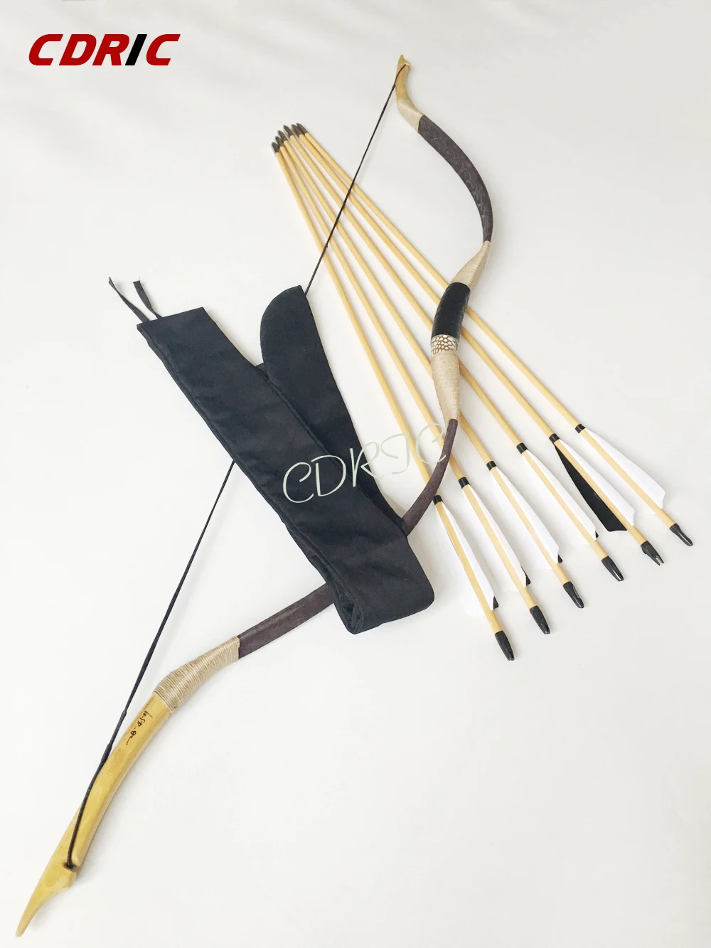 

Hot Selling Wooden Bow And Arrow Archery shooting China Traditional Wooden Bow + 6 arrows 20-60lbs Longbow CDRIC Brand Slingshot