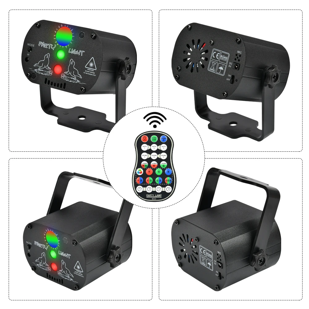 Audibax Dallas 210 Flat - Projecteur LED pour Discothèque - Projecteur Professionnel - Équipé de 21 LED RGBW 10W - Synchronisation avec la Musique - Mode Automatique - Connexion DMX 8 Canaux
