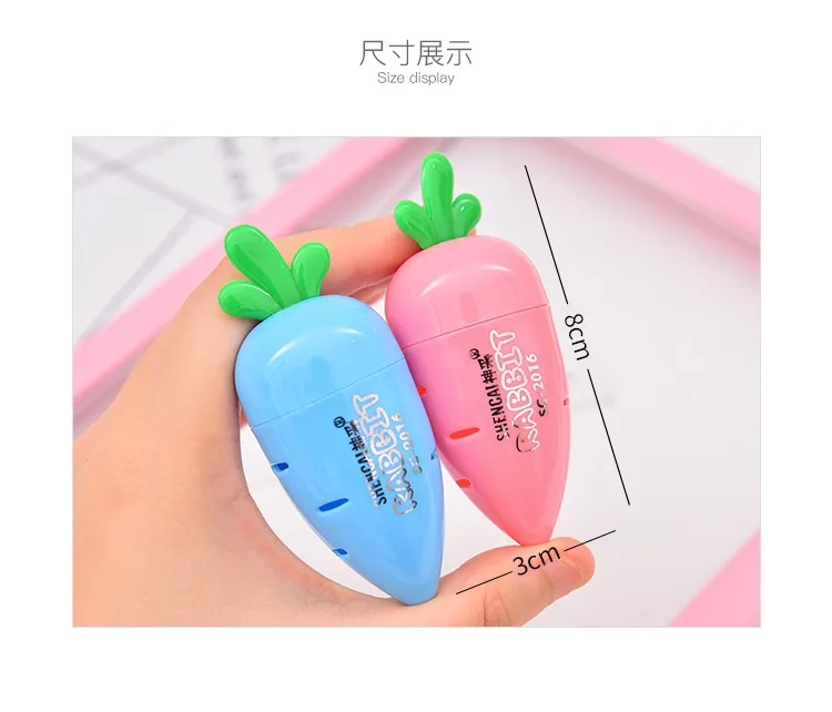 Creative Stationery Cartoon Simple Hipster Carrot Pencil Sharpener Students Learning Supplies Prizes Manufacturers Direct Sellin