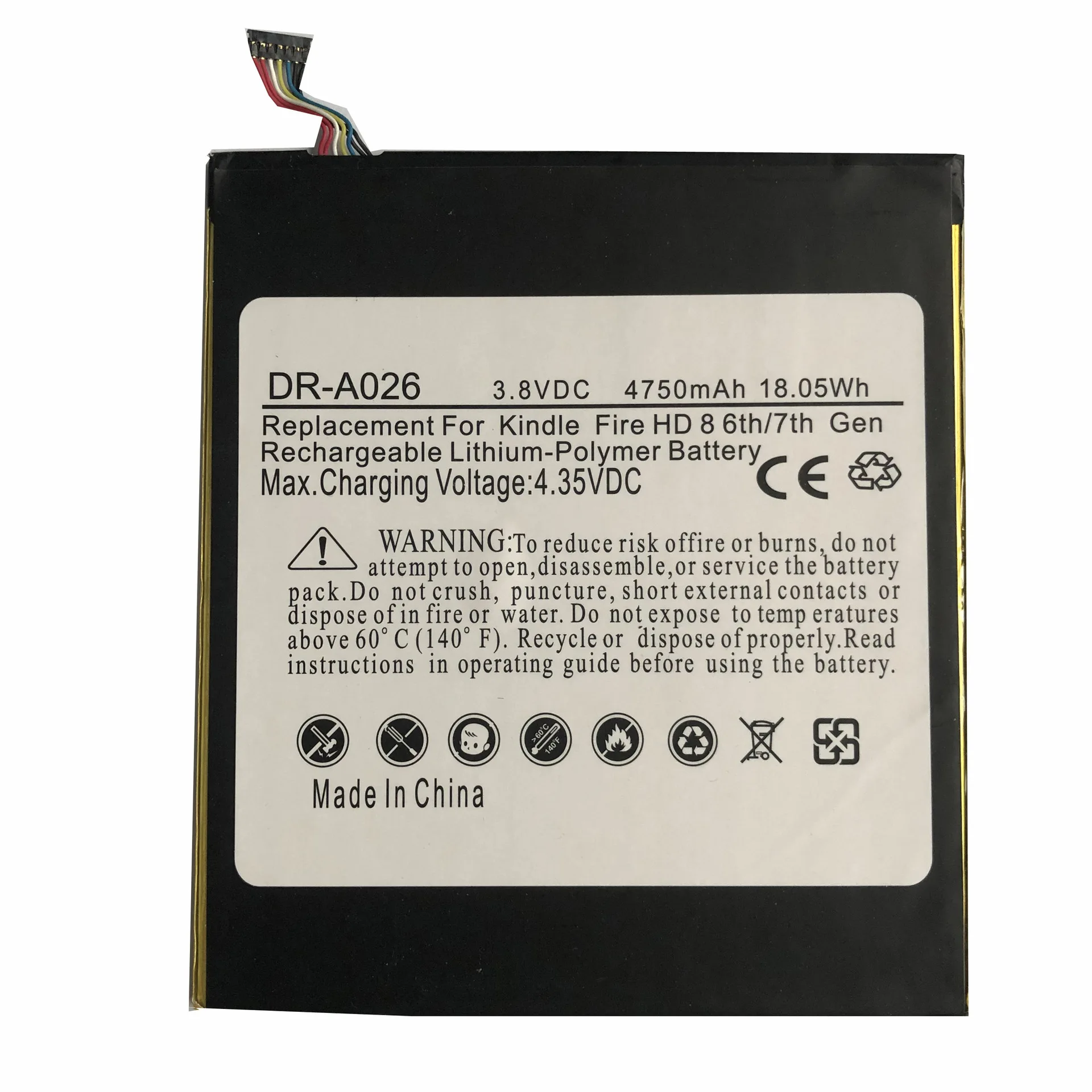 FGHGH 4750mAh аккумулятор для Amazon Kindle Fire HD " 6-го поколения PR53DC, MC-28A8B8, 58-000161, 26S1018