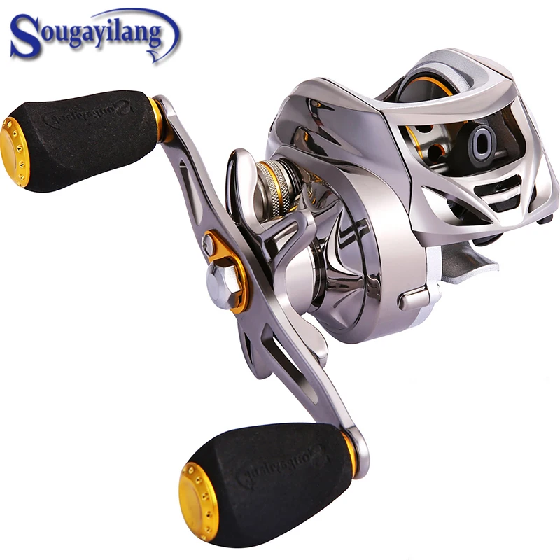 

Sougayilang 11+1BB Baitcasting Fishing Reel Super Light Structure Design Precisely Machined Brass Gear casting reel
