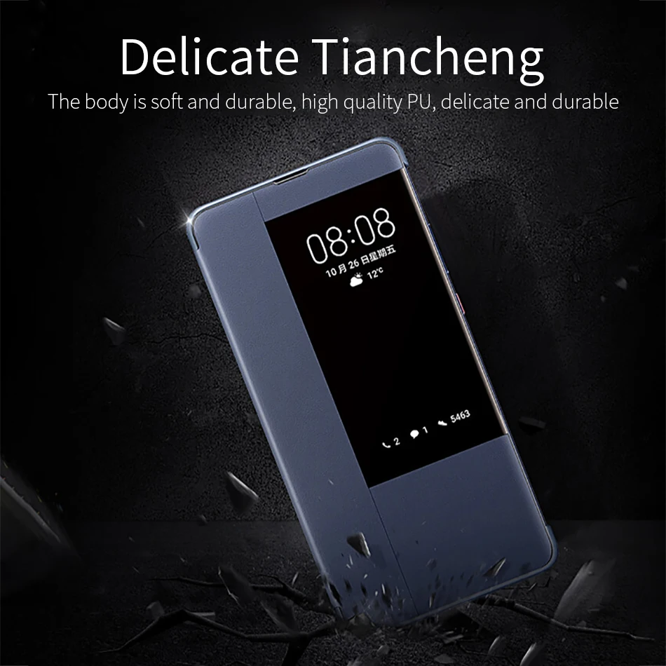 详情9Huawei Mate 20 Pro Flip Case Cover Official Huawei Mate 20 case Smart View Window PU Leather Luxury Protective Wake up mate20