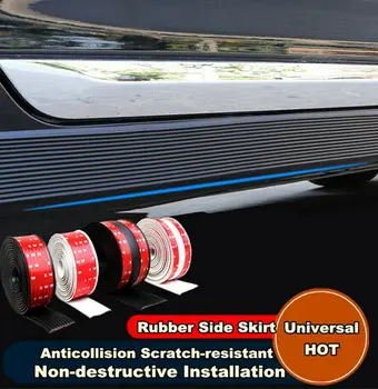 

Universal Car Side Skirt Front Shovel Anti-scratch Strip Protector Car Front Lip Spoilers 10 mm Width Rubber Exterior Bumper