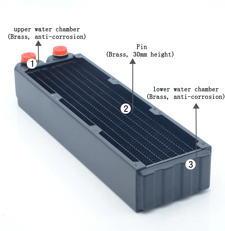 computador Water Cooler, 80mm Fans, cobre Fins, TSRP-H240, 45mm