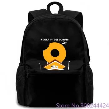 

New J Dilla Jay Dee Donuts Rap Music Mens Black Print women men backpack laptop travel school adult student