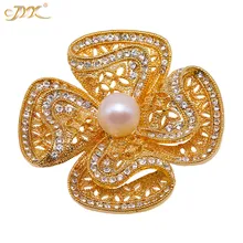 JYX нежный цветок 9,5 мм натуральный пресноводный жемчуг шпильки элегантный подарок матери день рождения