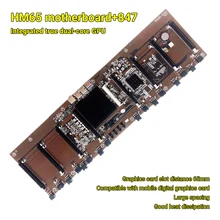 

Motherboard HM65+847 Integrated CPU BTC Minging 8 Card Slots DDR3 Memory Motherboard For Rx580 1660 3080 3090