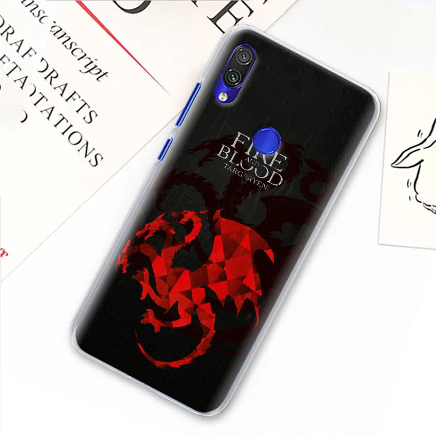 «Игры престолов» чехол для Xiaomi mi A3 A1 A2 8 Lite 9T CC9E Играть Red mi K20 Pro 7A Note 7 фотоаппаратов моментальной печати 7S жесткий прозрачный чехол Capa