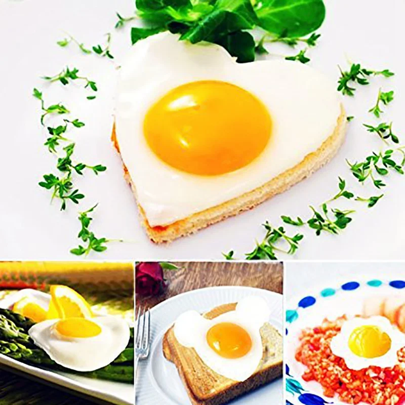 5 Style Egg Pancake Rings Fried Mould Frying Cooking Tools Egg Pancake Shaper Omelette Mold Kitchen Accessories Gadget Rings