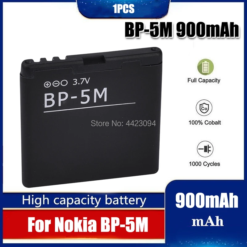 1Pc Di Ricambio Batteria Del Telefono Bp-5M Bp5M Per Nokia 5700 5610 5611 5710 7390 5610Xm 5611Xm 5700Xm 5710Xm 6220C Bp 5M