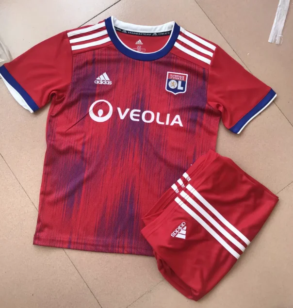 Детский комплект,, Lyonnais, футбольные майки, 19/20 Lyon TRAORE MEMPHIS, FEKIR OL AOUAR GOUIRI CORNET JUNINHO, Детская футбольная рубашка