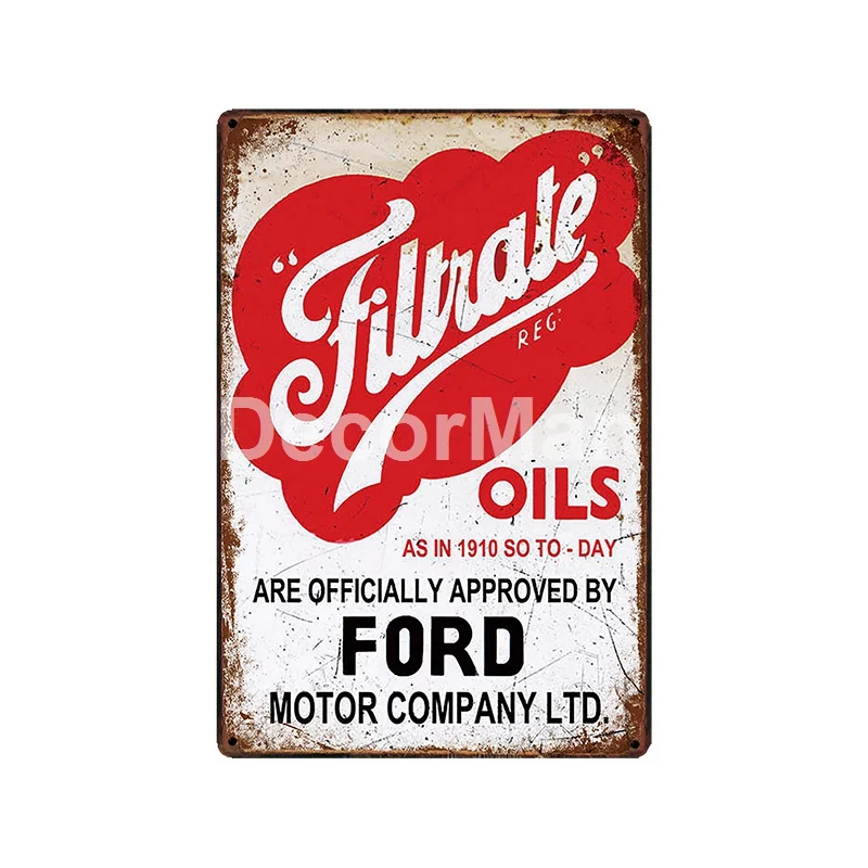 [DecorMan] Mobil Gassoline шины моторное масло американская смазка жестяная вывеска роспись Бар Декор LT-1865 - Цвет: GLC-12344