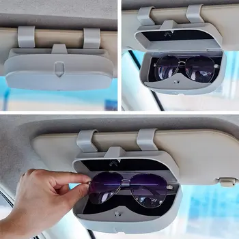 

Car Sun Visor Glasses Holster Organizer Storage Glasses Box Holder Sun Shade Pockets Auto Accessories