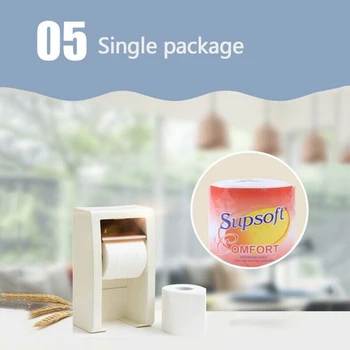 

10 Rolls Toilet Paper Bulk Rolls Bath Tissue Soft 3 Ply Skin-friendly for Bathroom Home HUG-Deals