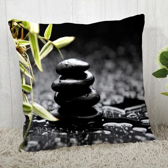 Zen Stone чехол для подушки цветок орхидеи квадратный Рождественский Чехол на подушку на молнии чехол для подушки украшение дома 45*45 см(одна сторона