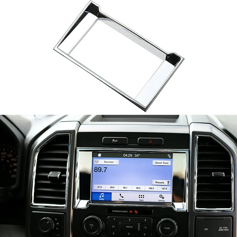 ABS хром навигация gps радио рамка Крышка декор отделка для Ford F150