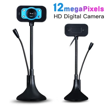 

USB Web Camera HD Webcam With Noise Cancelling Microphone 360 Degree Rotation Webcam For Home Computer PC Office Study Game