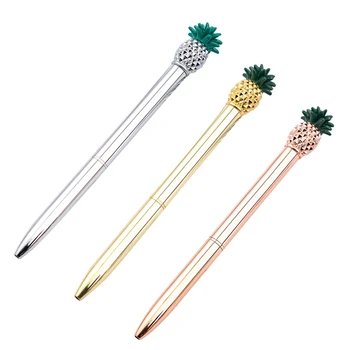 

Pineapple Metal Ballpoint Pen Cute Business Ball Pens Signature Pen Office School Writing Supplies