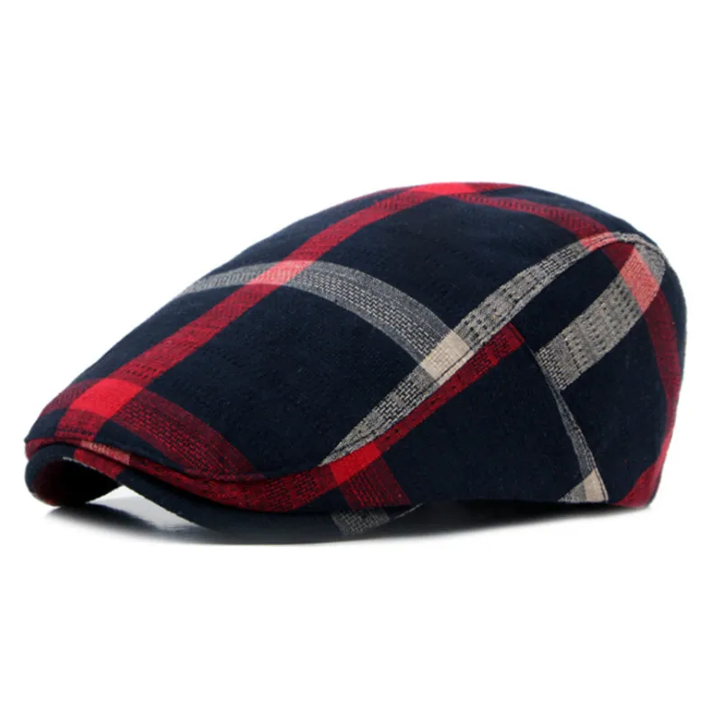 

Classic Englad Style Plaid Berets Caps For Men Women Casual Unisex Sports Caps Cotton Berets Hats Boina Casquette Flat Cap