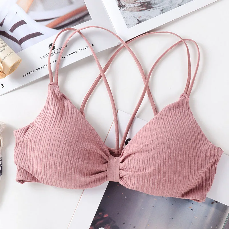 Women Bra Sexy Bra Beauty Sling Bra Cotton Soft Comfortable Ladies Underwear Pad Thread Bra