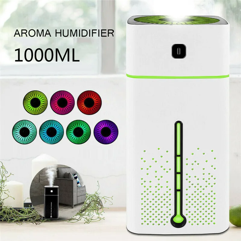 

1000ML USB Aroma Diffuser Ultrasonic Air Humidifier With Night Lamp Humidificador Diffusor fogger for home air purifier