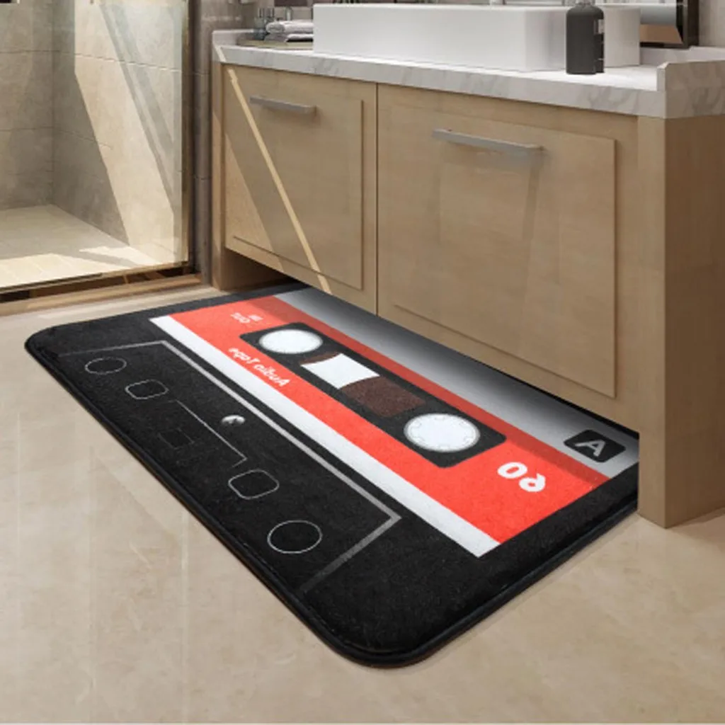 Creative Tape Retro Shape Entrance Hall Carpet Door Mat Personality Fashion Mat Kitchen Bathroom Home Decor
