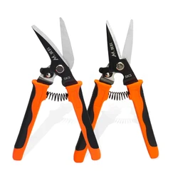 Cisaille à tôle multifonctionnelle de 8 pouces, cisailles à étain droites, coupe à lame coudée, outil de coupe à la main domestique, ciseaux 