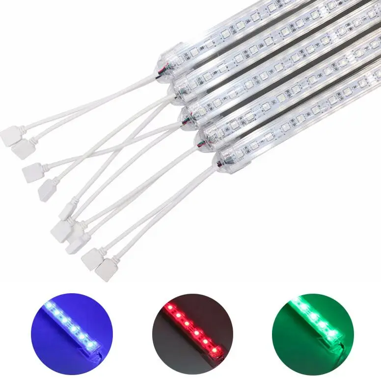 5050 SMD светодиодный Жесткий полосы 36 светодиодный S RGB 12V DC 50 см/шт. с 4-контактным белым разъемом светодиодный бар свет под освещением шкафа