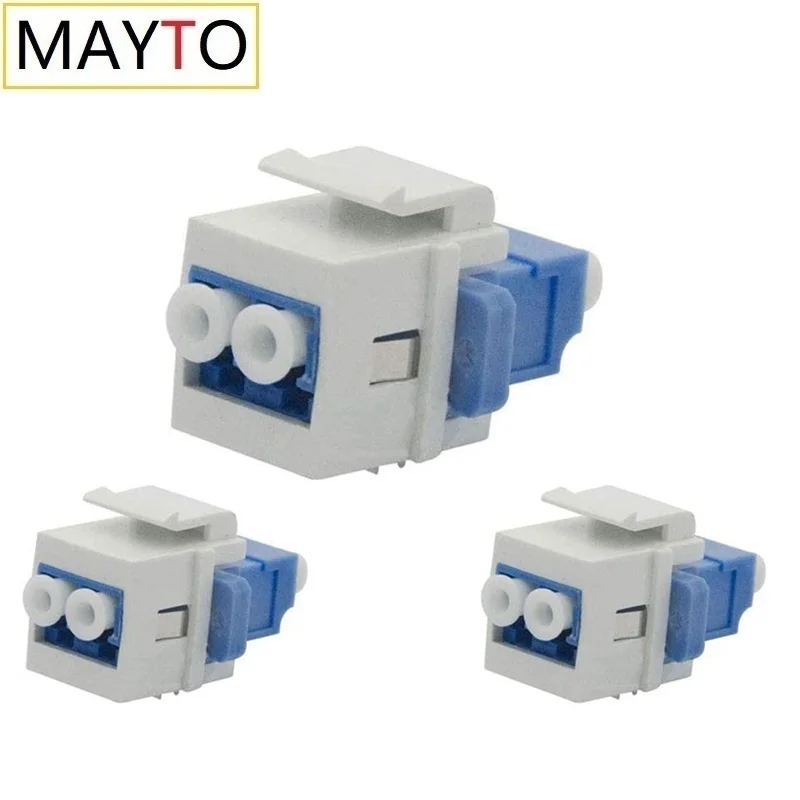 Fiber keystone Jack Snap Fitting Duplex LC Connector Fiber Optic Keystone Jack Adapter 50шт aносительные рыболовные повороты snap rolling connector с крючковой защелкой