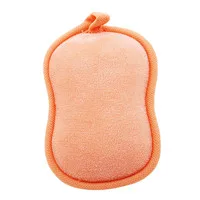 orange Хлопковая Детская щетка для ванны с рисунком из мультфильма, мягкая детская Мочалка для ванны, пуховка для пудры, милая детская одежда для новорожденных, товары для душа, махровое полотенце - Цвет: orange