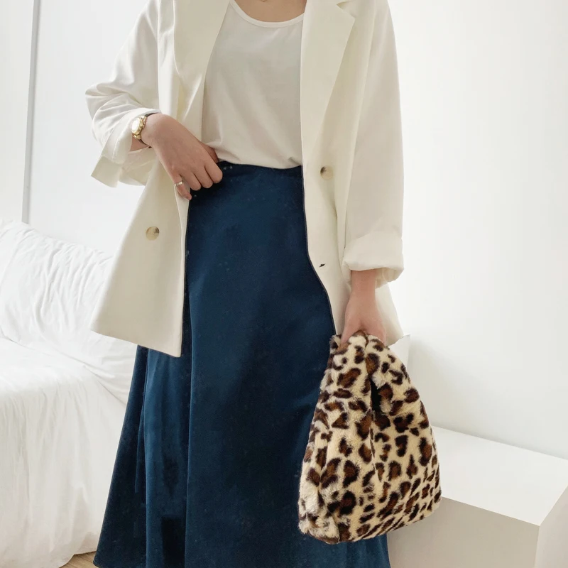 2019 зимняя леопардовая сумка женская из искусственного меха маленькие сумки в