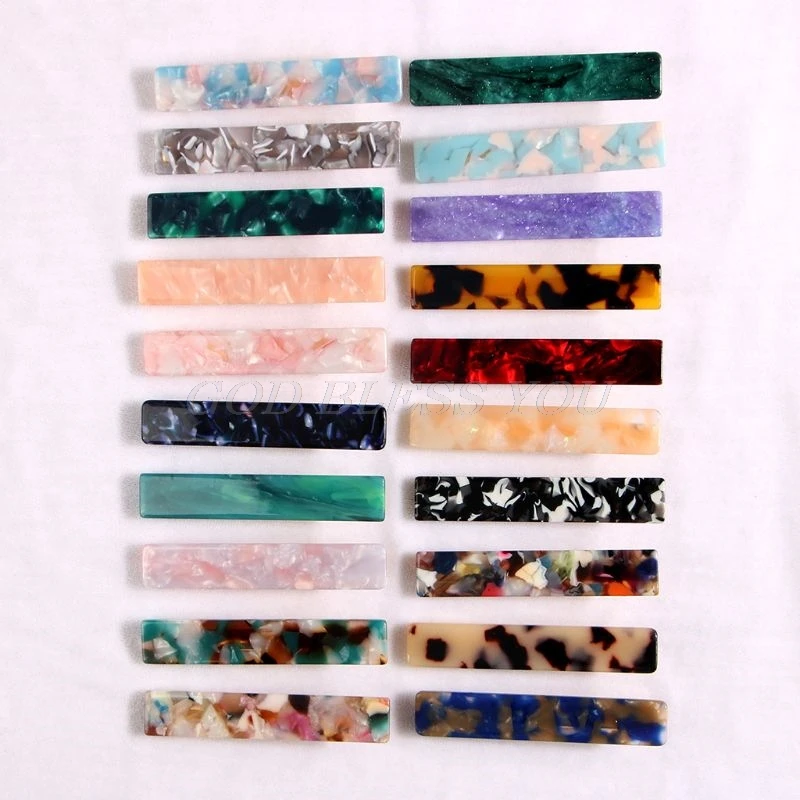 3 шт./компл. акриловая заколка для волос черепаха геометрические заколки и Прямая