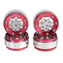 שדרוג גלגל רכזת מתכת גלגל מסגרת חלקי חילוף סט עבור WPL B1 B14 B16 B24 C14 C24 RC רכב עם ברגי סט כסף + אדום בהיר שיתוף(China)