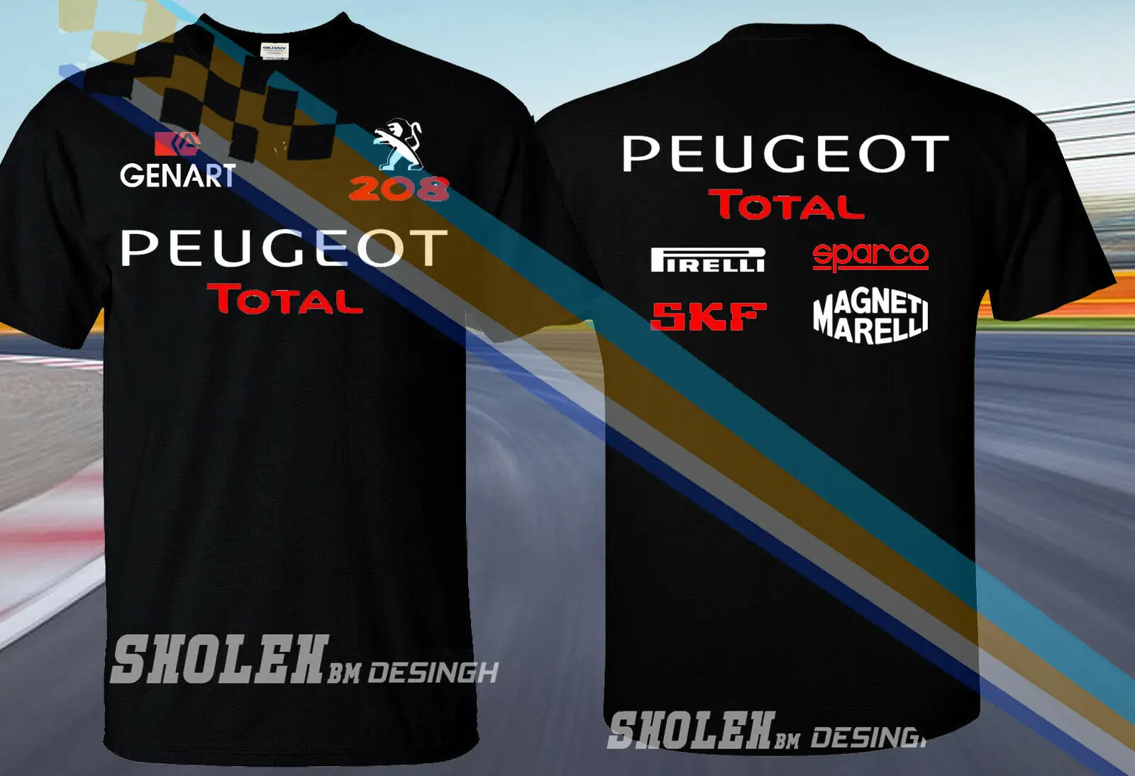 

New Edition Scania Peugeot 208 Total Team Emblem Dakar Wrc Racing T-Shirt Streetwear Size S-3Xl